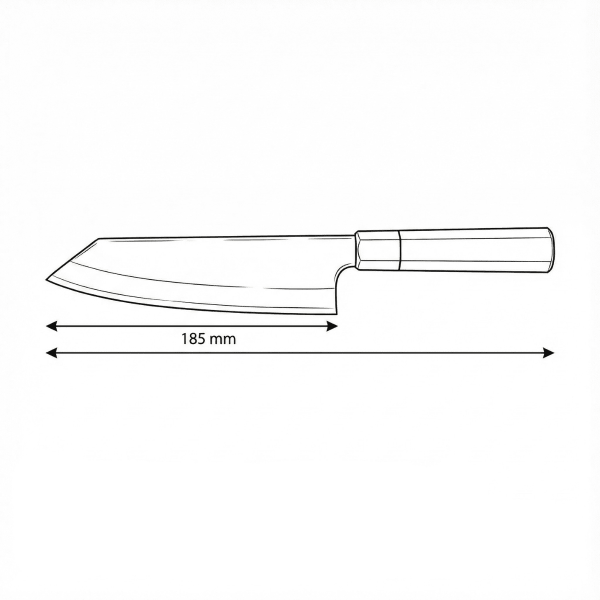 Kiritsuke-ruostumattomasta teräksestä valmistettu veitsi – 34,5 cm tarkkuusterä