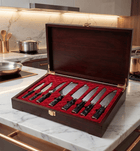 Japanilainen Premium Damascus 8-osainen Veitsisetti – Tarkkuuskokoelma