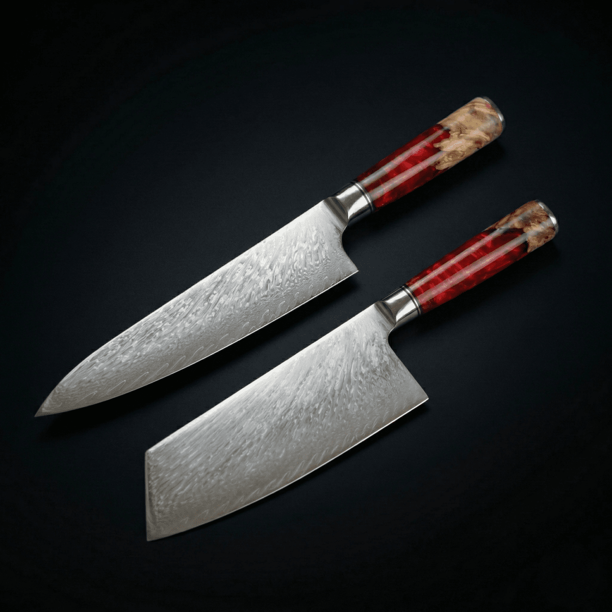 Japanilainen Damascus Shinku 2-osainen Suorituskykysarja – 19 cm & 20 cm Tarkkuusveitset