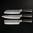 Japanilainen Vasaroitu Damascus 3-osainen Veitsisetti