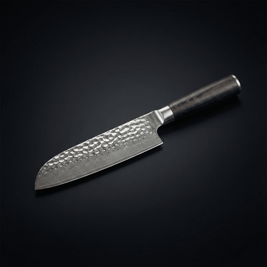 Japanilainen käsintaottu Santoku-veitsi – 18 cm tarkkuusterä