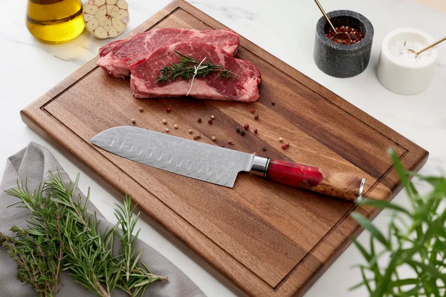 Japanilainen Damascus Shinku Santoku -veitsi – 17,6 cm Tarkkuusterä