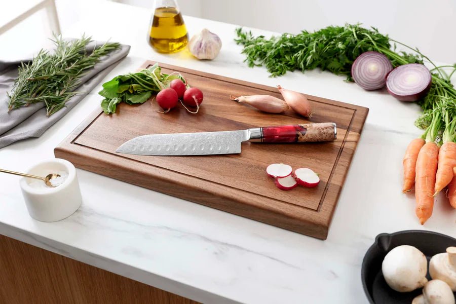 Japanilainen Damascus Shinku Santoku -veitsi – 17,6 cm Tarkkuusterä
